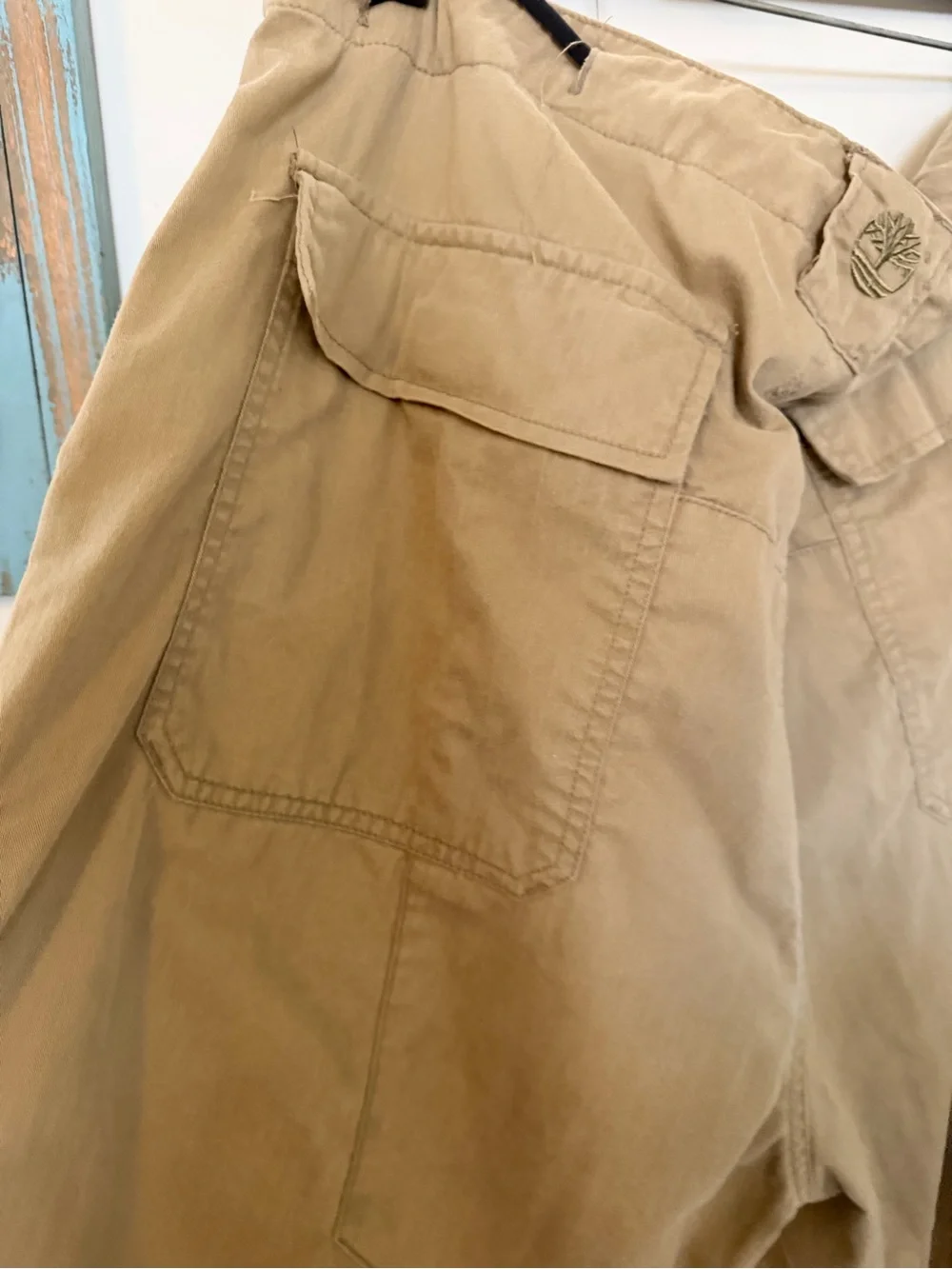Vintage 2000 Timberland Size 38 Khaki Cargo Pants Y2K Utility